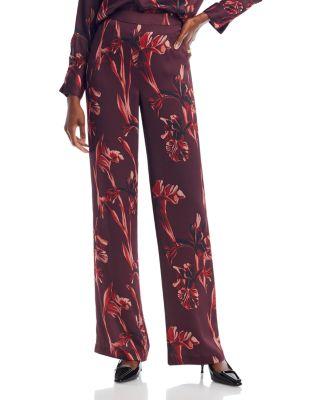 Floral Straight Leg Crepe Pants by MISOOK