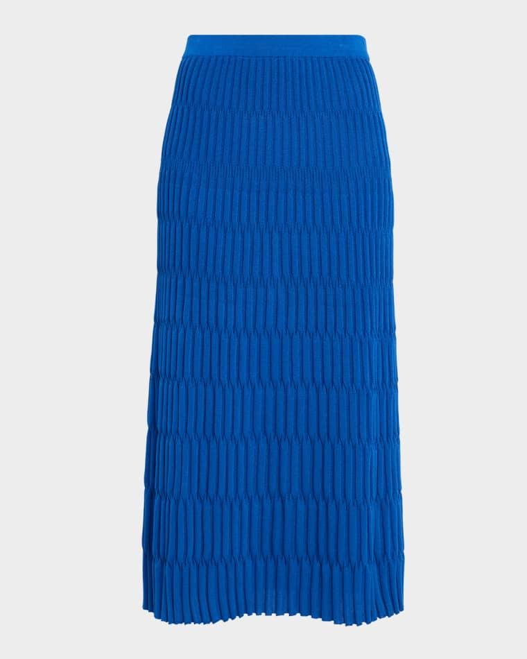 Raised Geometric Soft Knit Maxi Skirt by MISOOK