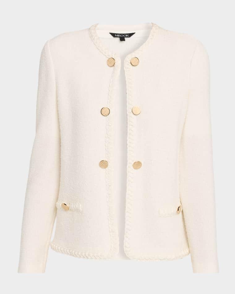 Relaxed Braid-Trim Tweed Jacket by MISOOK