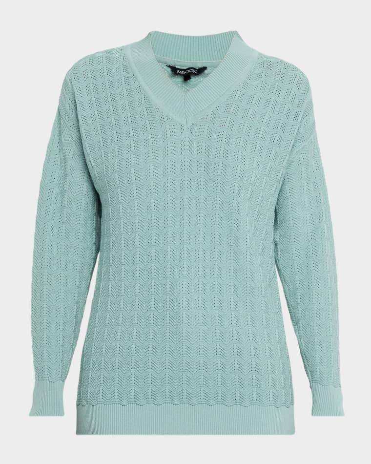 Relaxed Soft Pointelle-Knit Sweater by MISOOK