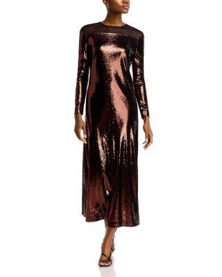 Sequined Long Sleeve Dress by MISOOK