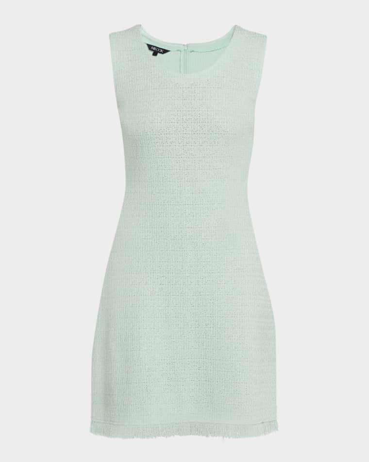 Sleeveless Fringe-Trim Knit Dress by MISOOK