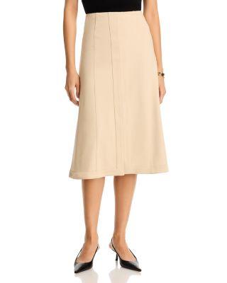 Slit Front A Line Skirt by MISOOK