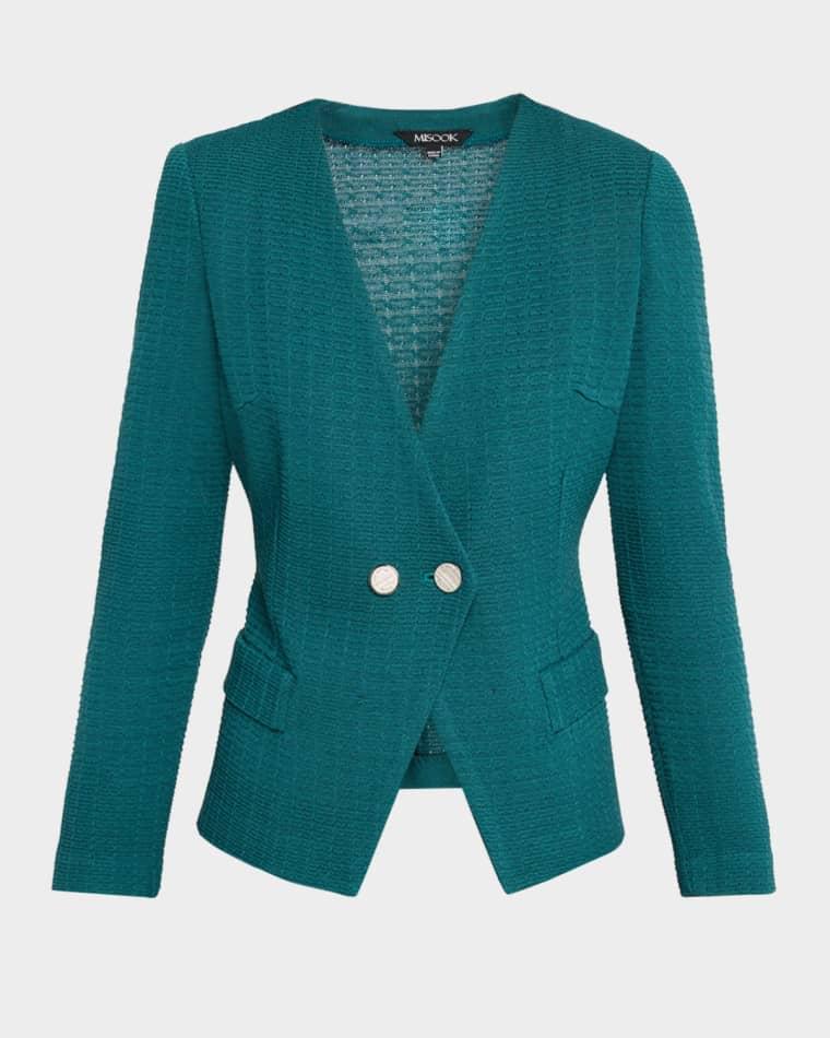 Tailored Double-Breasted Knit Jacket by MISOOK