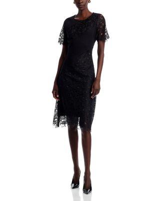 Woven Mixed Media Midi Dress by MISOOK