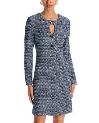 x Lani Lynn Keyhole Cutout Tweed Knit Sheath Dress by MISOOK