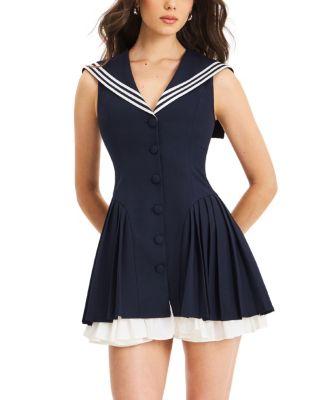 Calliope Sailor Pleated Mini Dress by MISS CIRCLE