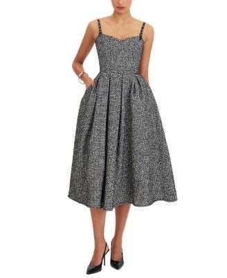 Katalina Tweed Backless Midi Dress by MISS CIRCLE