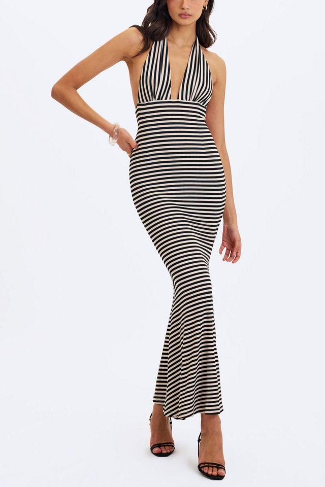 Miss Circle Hannah Lyocell Jersey Striped Mermaid Maxi Dress by MISS CIRCLE