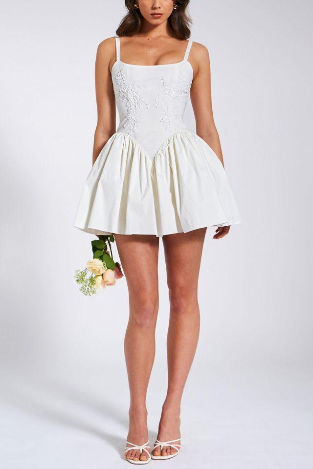 Miss Circle Kadi Cotton Drop Waist Corset Mini Dress by MISS CIRCLE