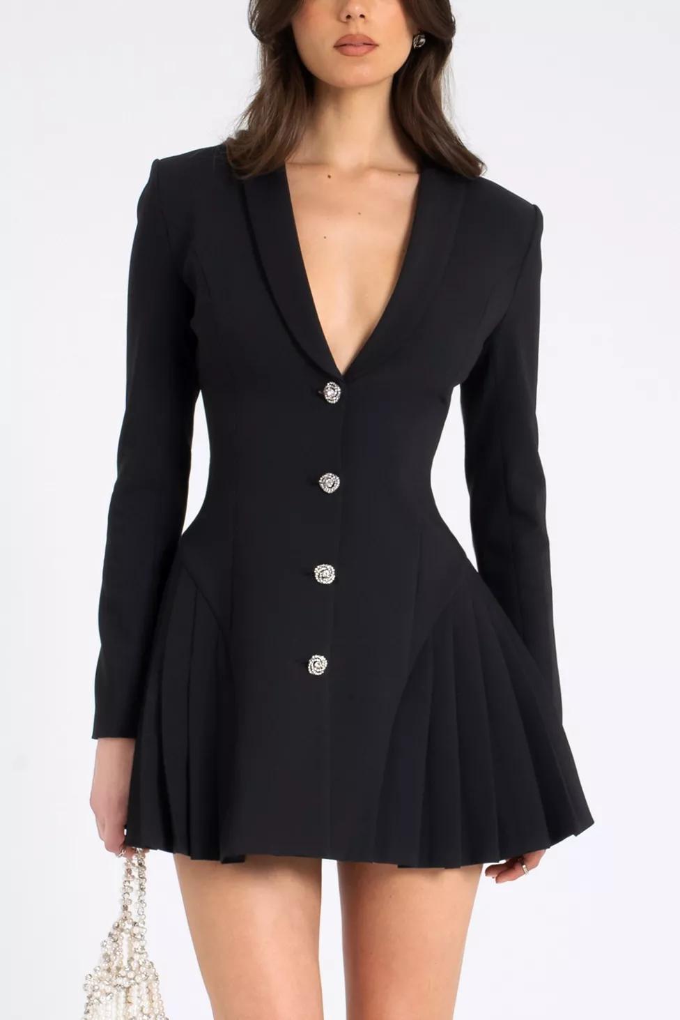 Miss Circle Ria Pleated Blazer Mini Dress by MISS CIRCLE