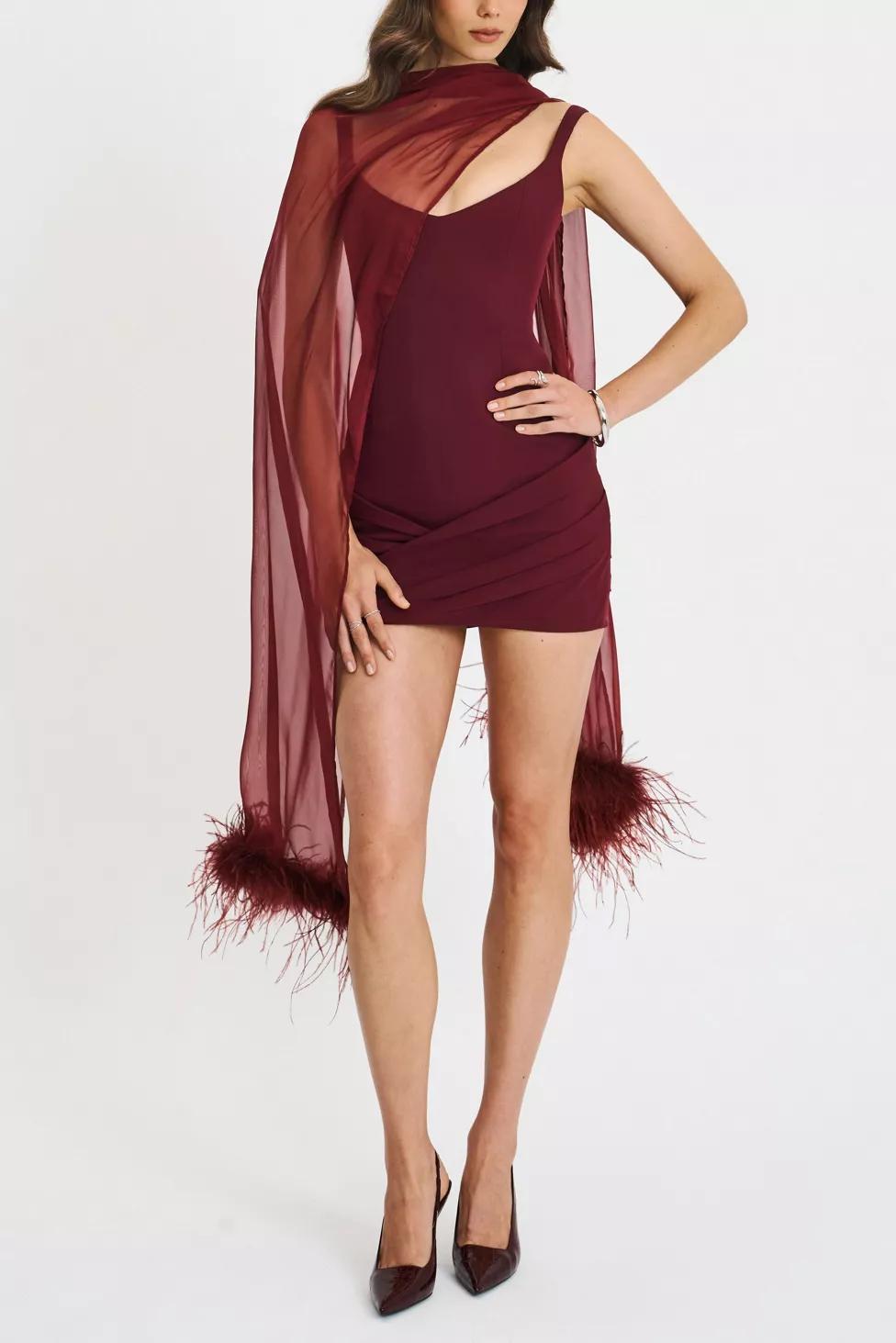 Miss Circle Tori Scarf Pleated Mini Dress by MISS CIRCLE