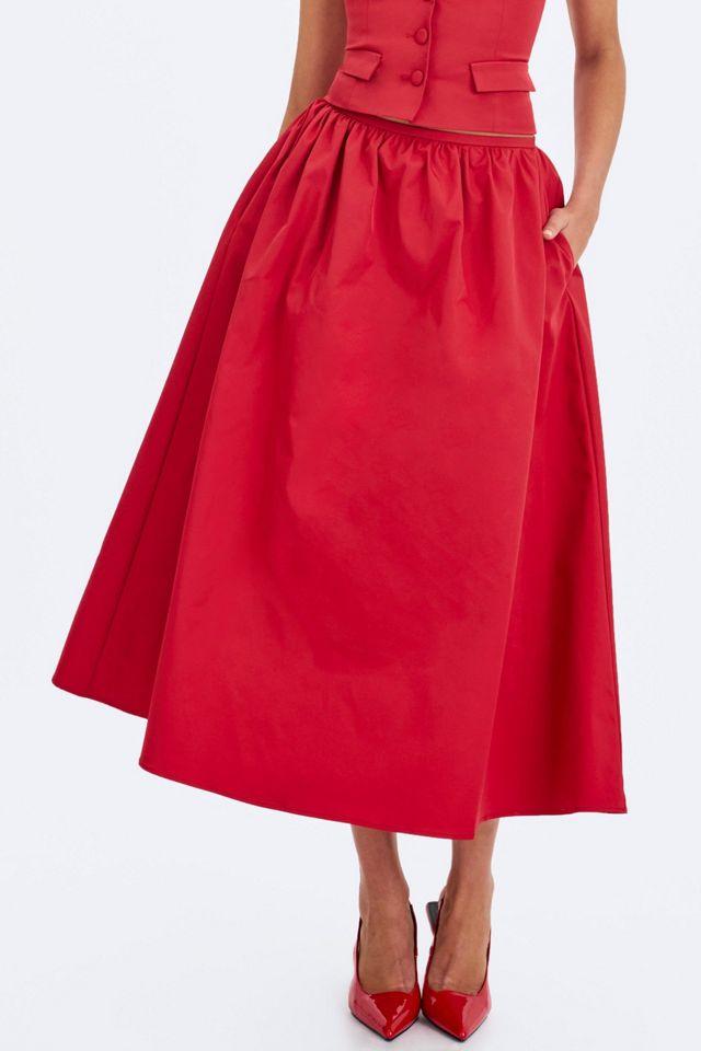 Miss Circle Ursel Gathered A-Line Midi Skirt by MISS CIRCLE