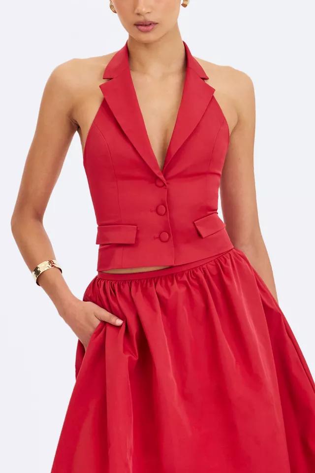 Miss Circle Ursella Halter Single-Breasted Lapel Top by MISS CIRCLE