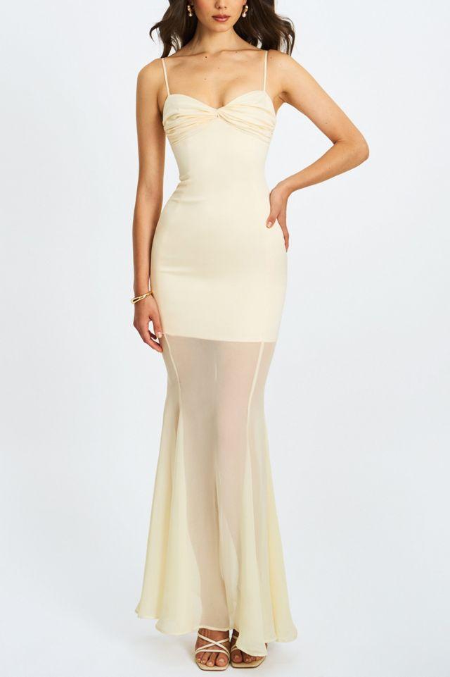 Miss Circle Zayne Ruch Breast Chiffon Mermaid Maxi Dress by MISS CIRCLE