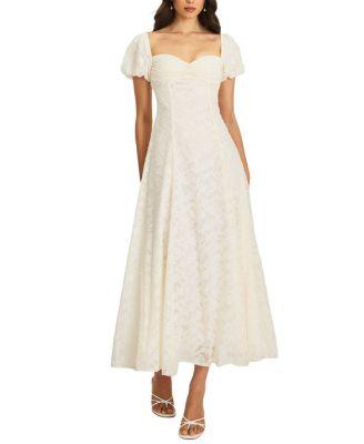 Pandora Bubble Sleeve Backless Maxi Dress by MISS CIRCLE