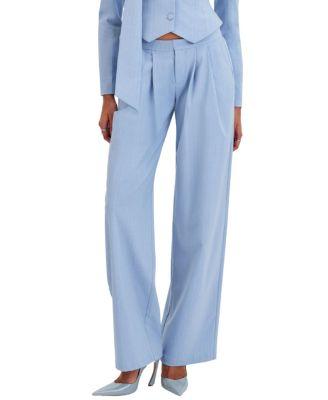Reva Pinstripe Single Pleat Pants by MISS CIRCLE