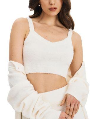 Selene Wool-Blend Ribbed Knit V-Neck Top by MISS CIRCLE