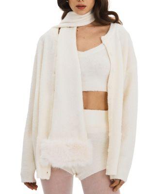 Selma Wool-Blend Ribbed Knit Scarf by MISS CIRCLE