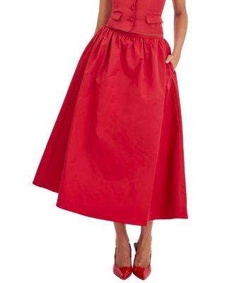 Ursel Gathered A-Line Midi Skirt by MISS CIRCLE