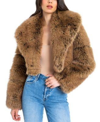 Yadavi Faux Fur Cropped Jacket by MISS CIRCLE