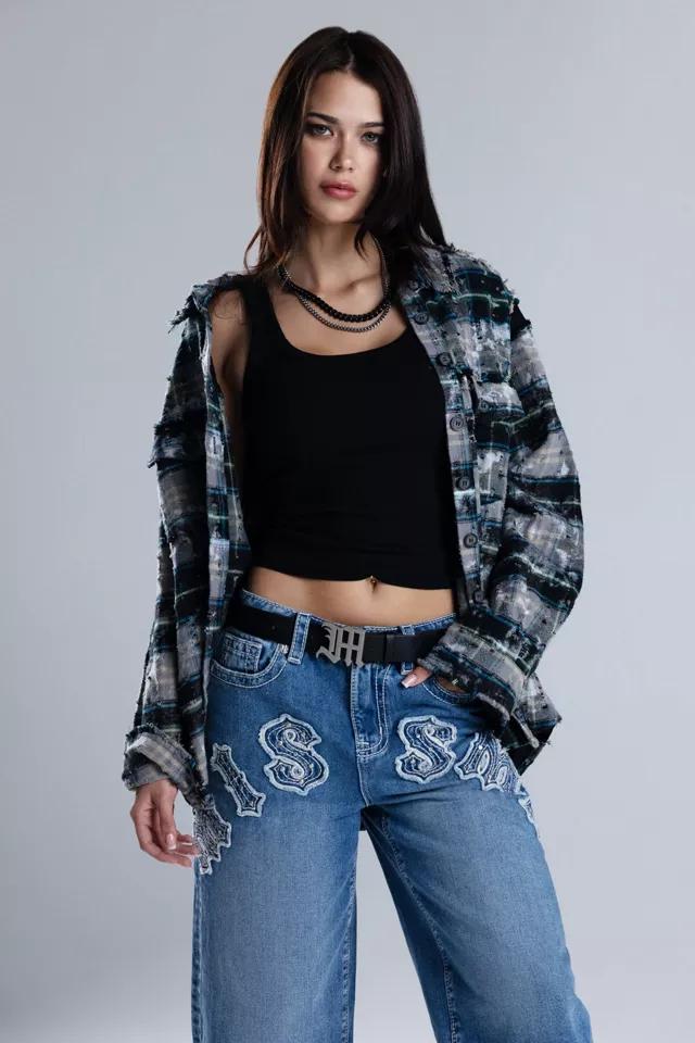 Miss Me Malice Plaid Top by MISS ME