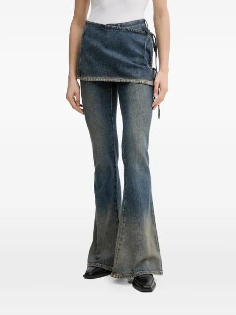 layered flared jeans by MISS SIXTY