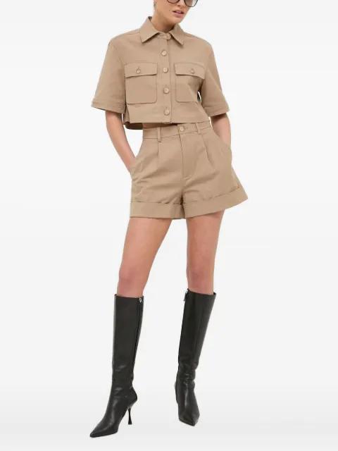logo-embroidered cropped shirt by MISS SIXTY