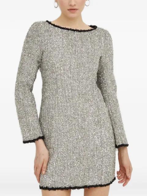 sequin tweed long-sleeve dress by MISS SIXTY