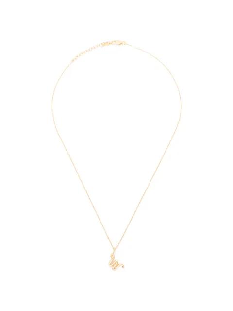 Curly Molten initial-W necklace by MISSOMA