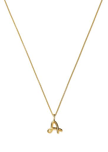 Initial A mini 18kt gold vermeil necklace by MISSOMA