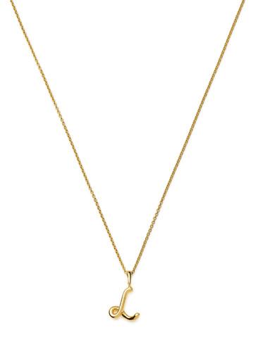 Initial L mini 18kt gold vermeil necklace by MISSOMA