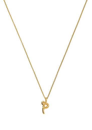 Initial P mini 18kt gold vermeil necklace by MISSOMA