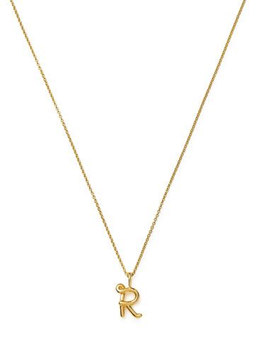 Initial R mini 18kt gold vermeil necklace by MISSOMA