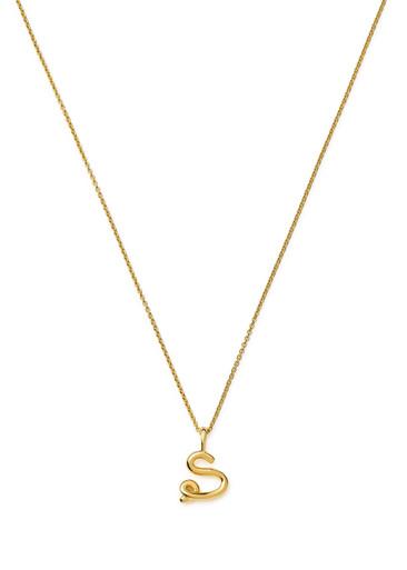 Initial S mini 18kt gold vermeil necklace by MISSOMA