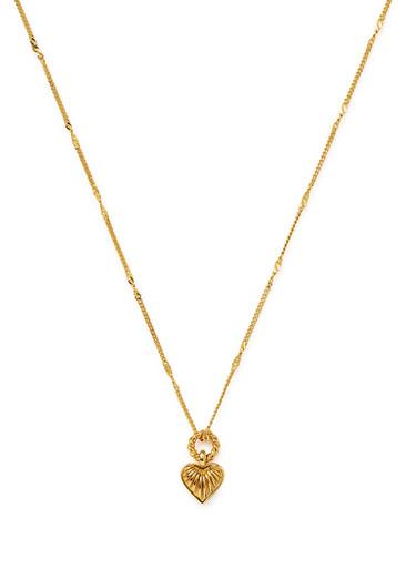 Mini Ridge Heart 18kt gold vermeil necklace by MISSOMA