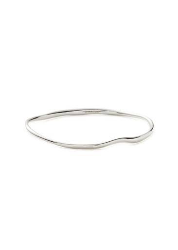 Molten Ripple Bangle rhodium-plated bangle by MISSOMA