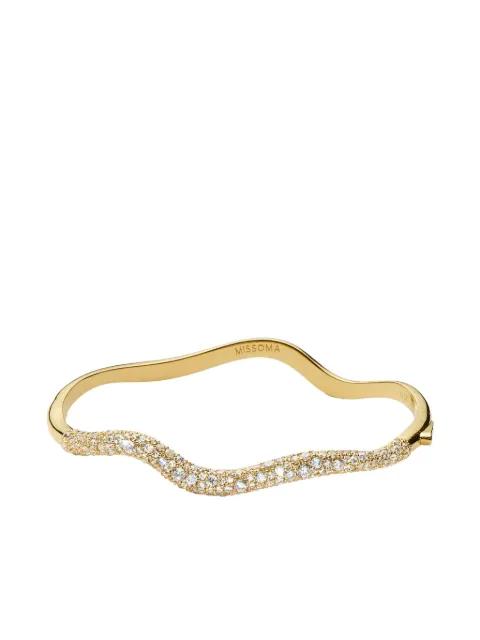 Molten Snow Ripple pavé wave bracelet by MISSOMA