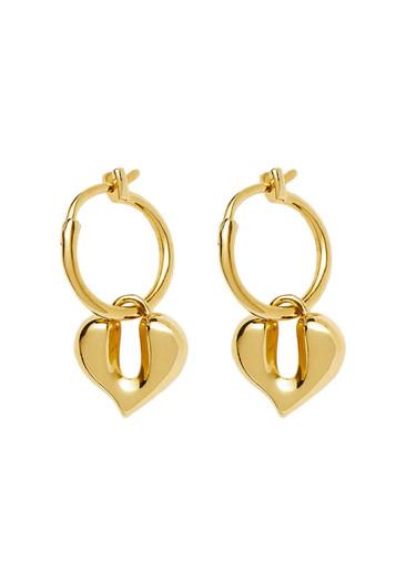 Molten heart 18k gold vermeil hoop earrings by MISSOMA