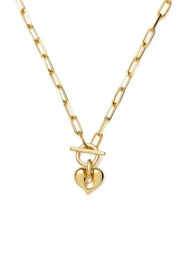 Molten heart T-bar 18k gold vermeil necklace by MISSOMA