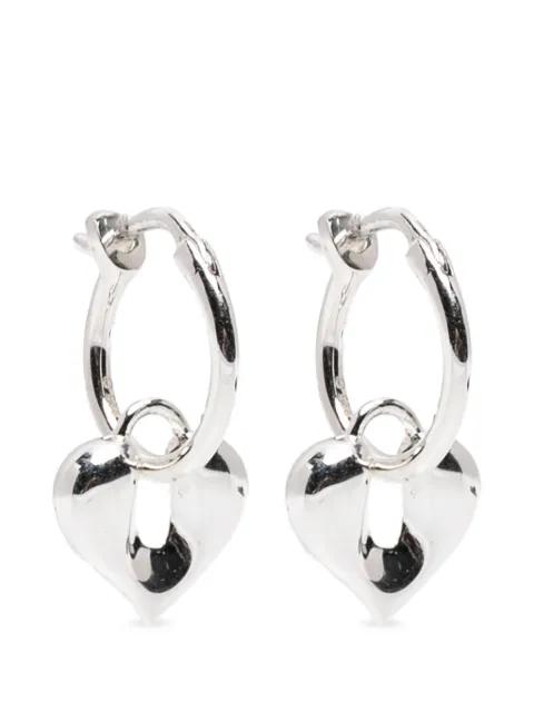 Molten heart-charm hoop earrings by MISSOMA