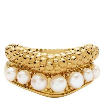PEARL BAYA STACKING RING SET by MISSOMA