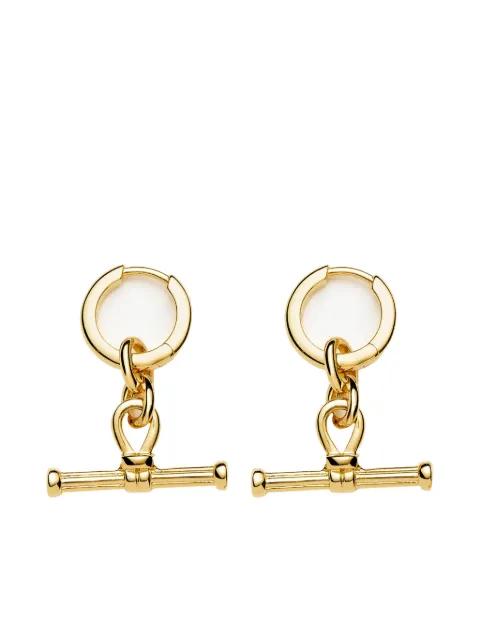 Ridge T-bar hoop earrings by MISSOMA