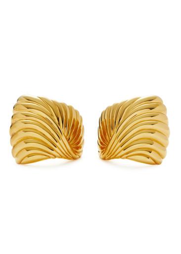 Ripple 18kt gold-plated stud earrings by MISSOMA
