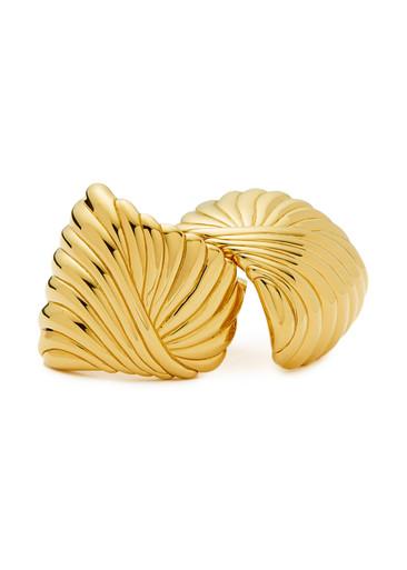 Ripple 18kt gold-plated stud earrings by MISSOMA