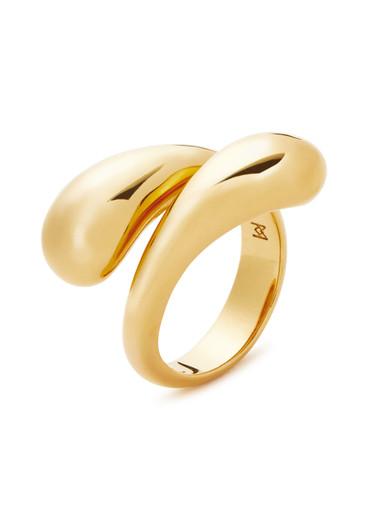 Savi Crossover 18kt gold-plated ring by MISSOMA