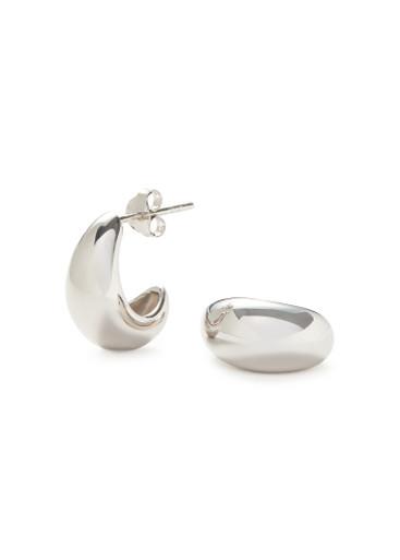 Savi Dome small rhodium-plated hoop earrings by MISSOMA