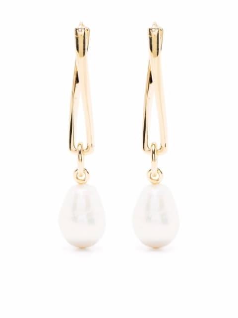 baroque pearl-twist drop earrings by MISSOMA