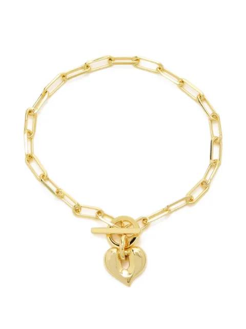 heart-pendant paperclip-link bracelet by MISSOMA