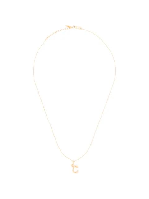 mini Curly Molten initial necklace by MISSOMA